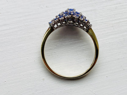 9ct Gold Tanzanite & Diamond Ring