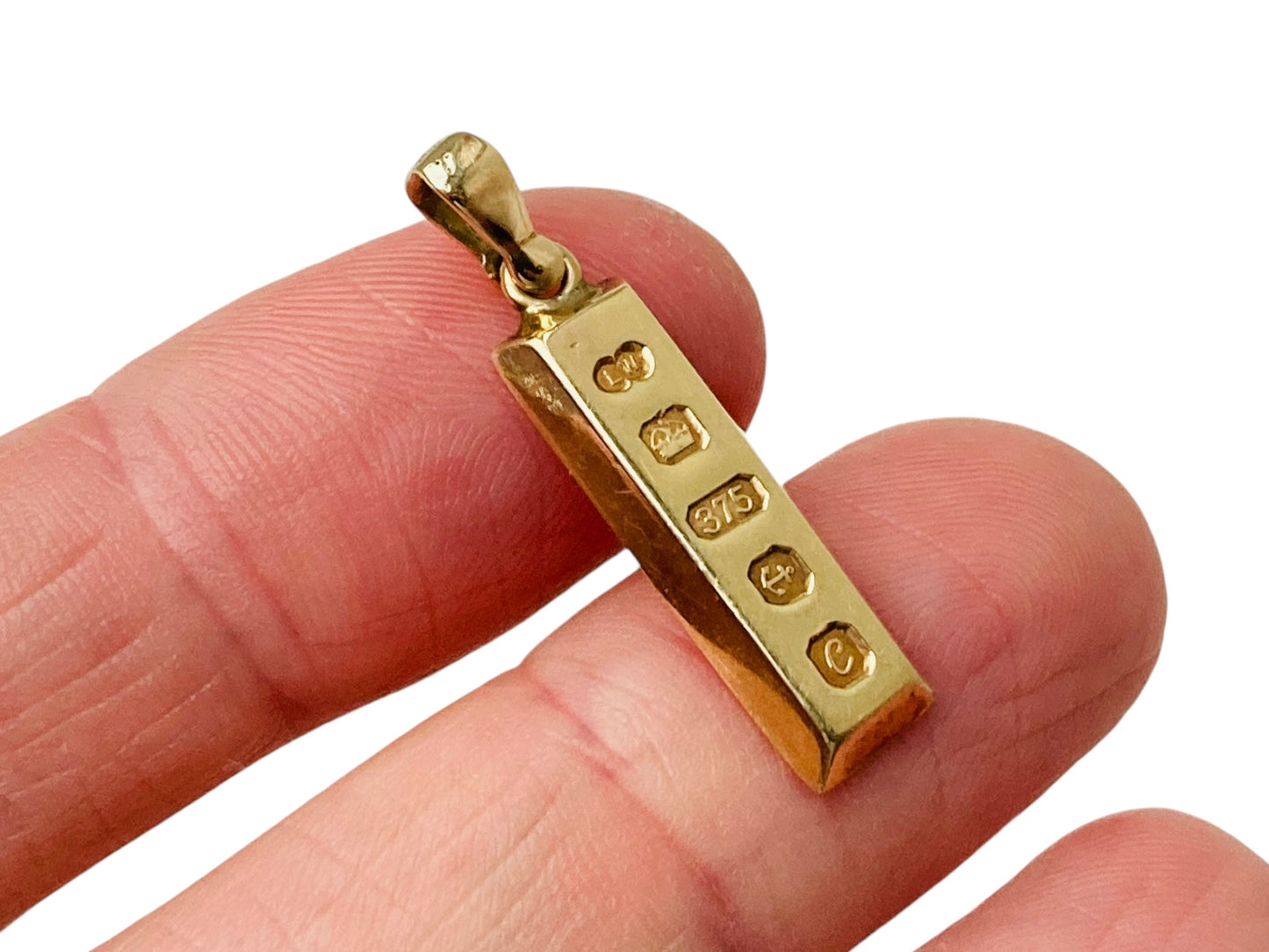 Vintage 9ct Gold Ingot Pendant