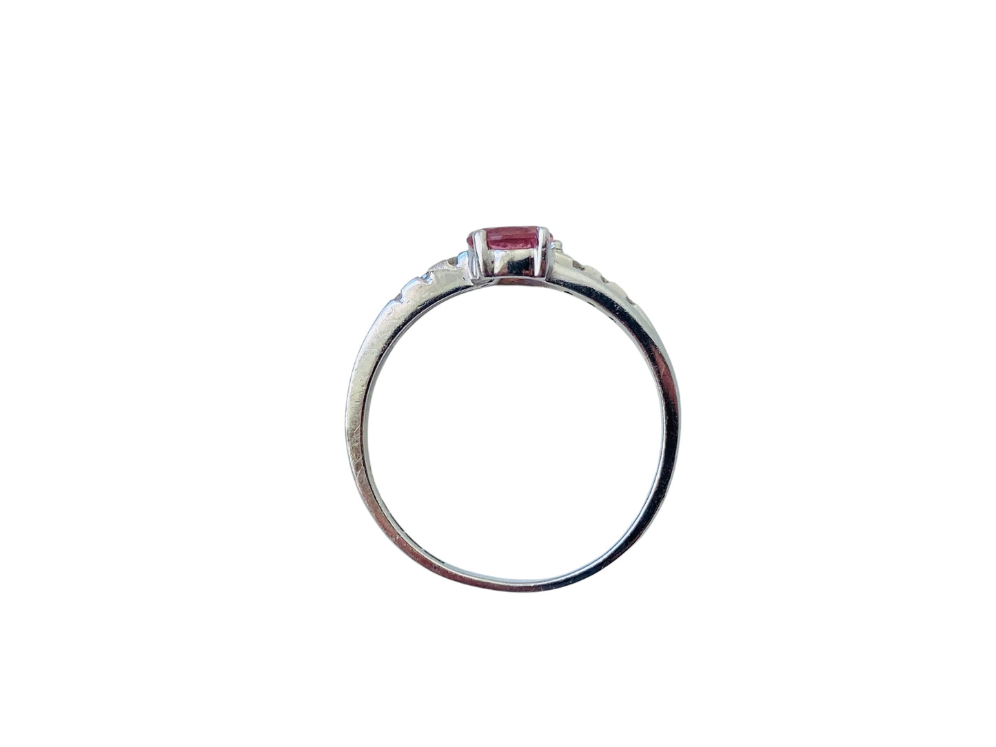 9ct Gold Pink Tourmaline & Diamond Ring