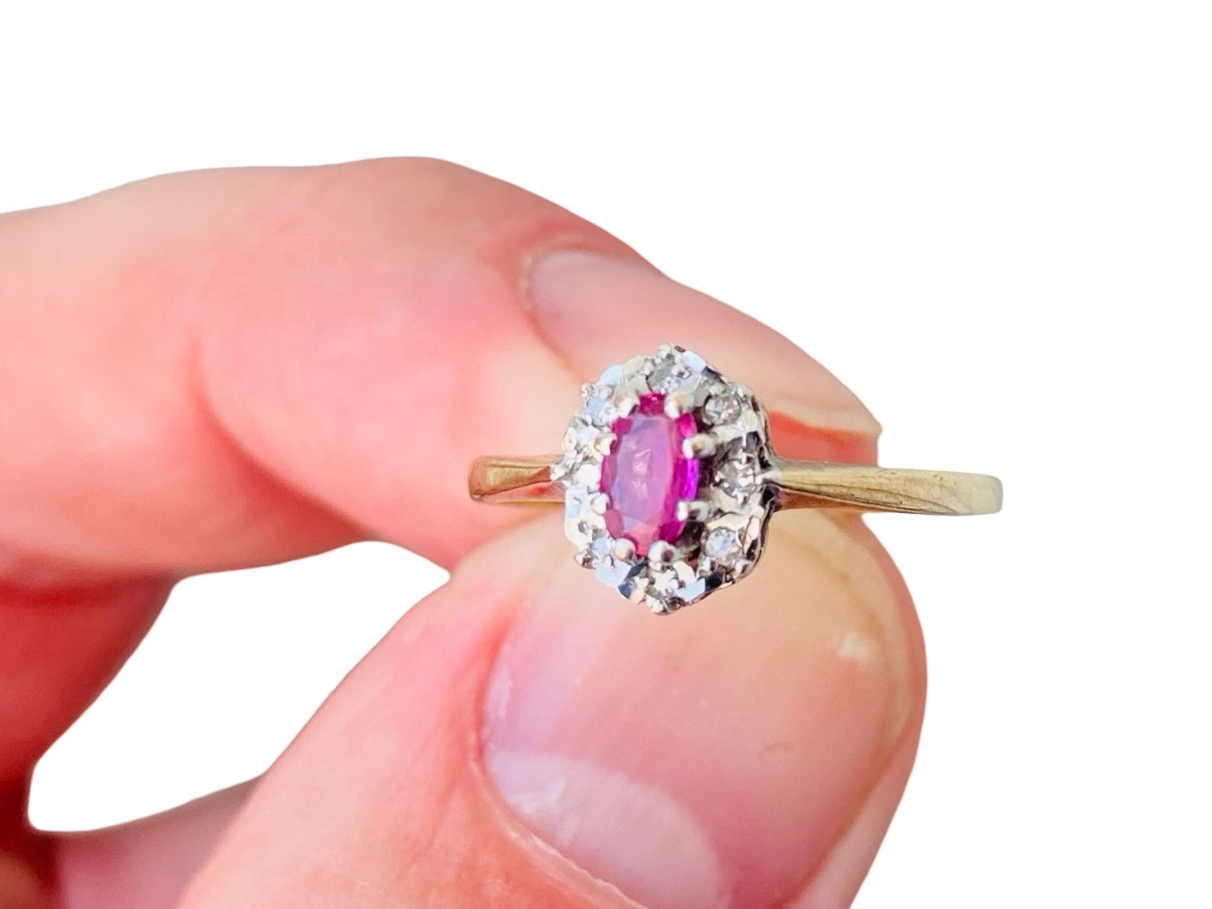 9ct Gold Ruby & Diamond Ring