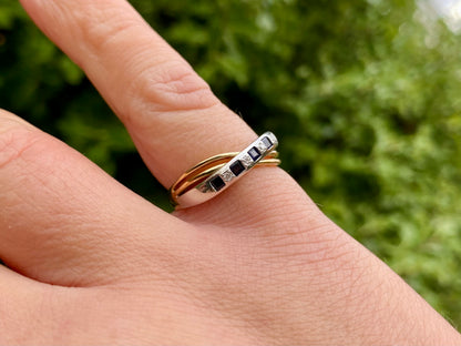 9ct Gold Sapphire & Diamond Ring