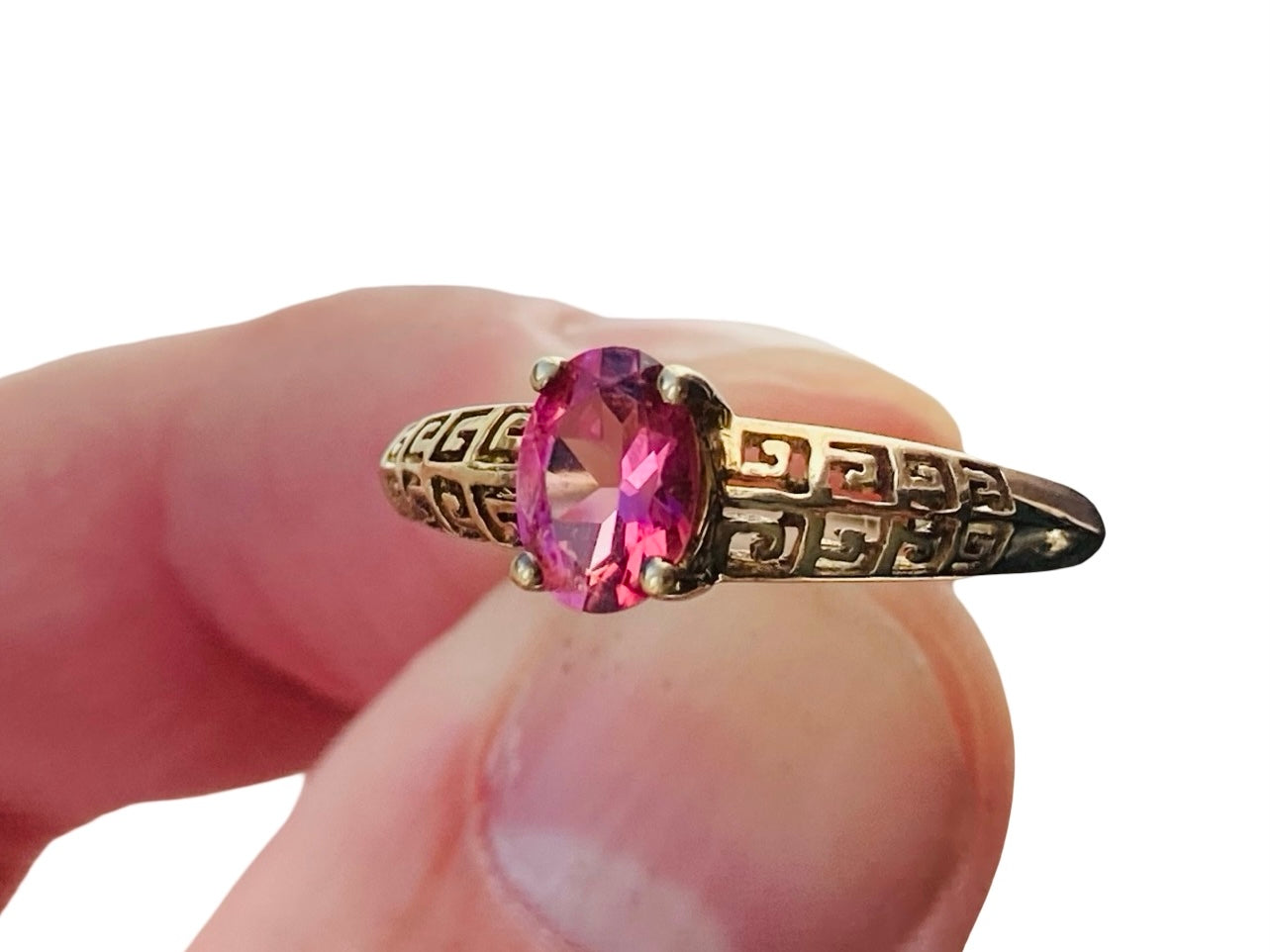 9ct Gold Pink Tourmaline Ring