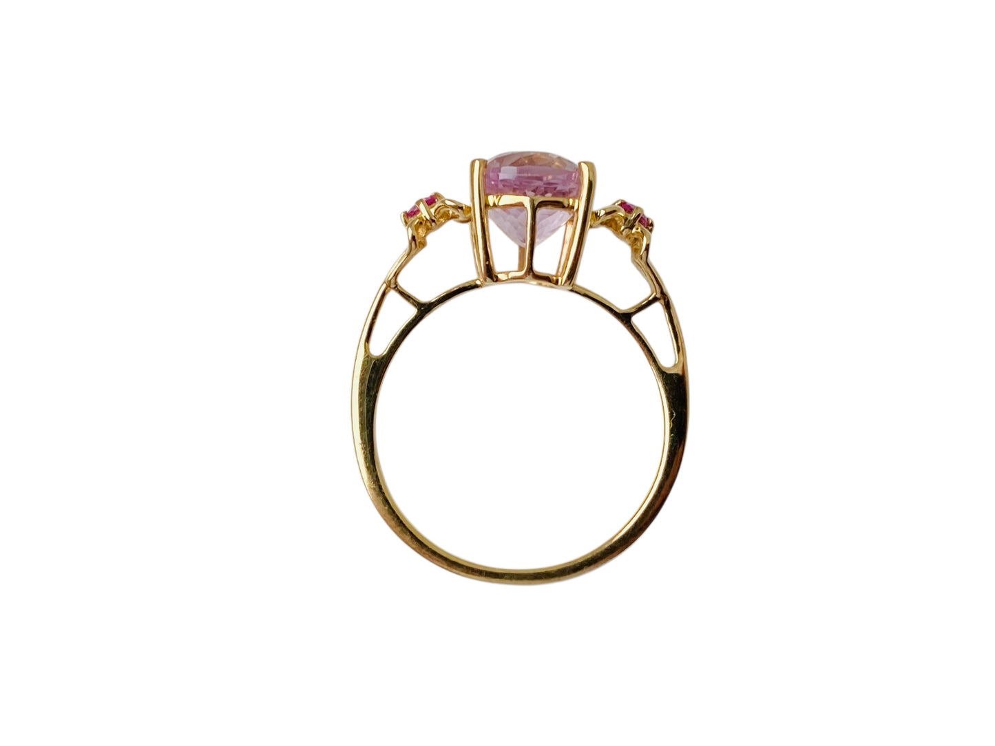 9ct Gold Pink Topaz & Pink Sapphire Ring