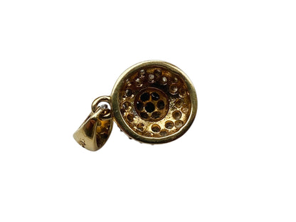 9ct Gold Black & White Diamond Pendant