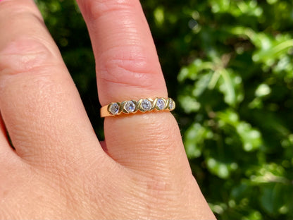 Vintage 18ct Gold Five-Stone Diamond Ring