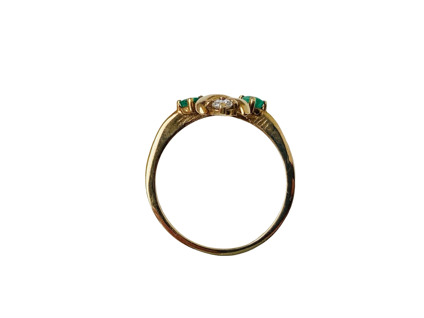 9ct Gold Emerald & Diamond Ring