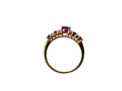9ct Gold Ruby & Diamond Ring