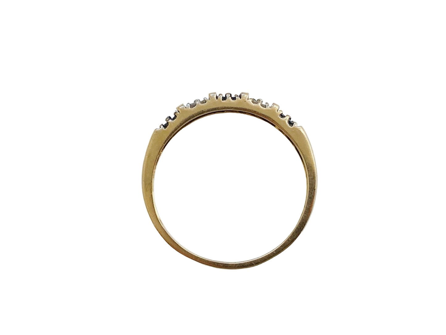 9ct Gold Black & White Diamond Ring