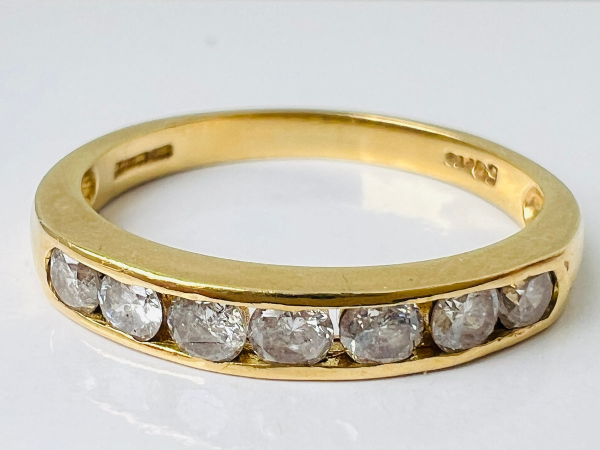 18ct Gold Seven-Stone 0.50ct Diamond Ring