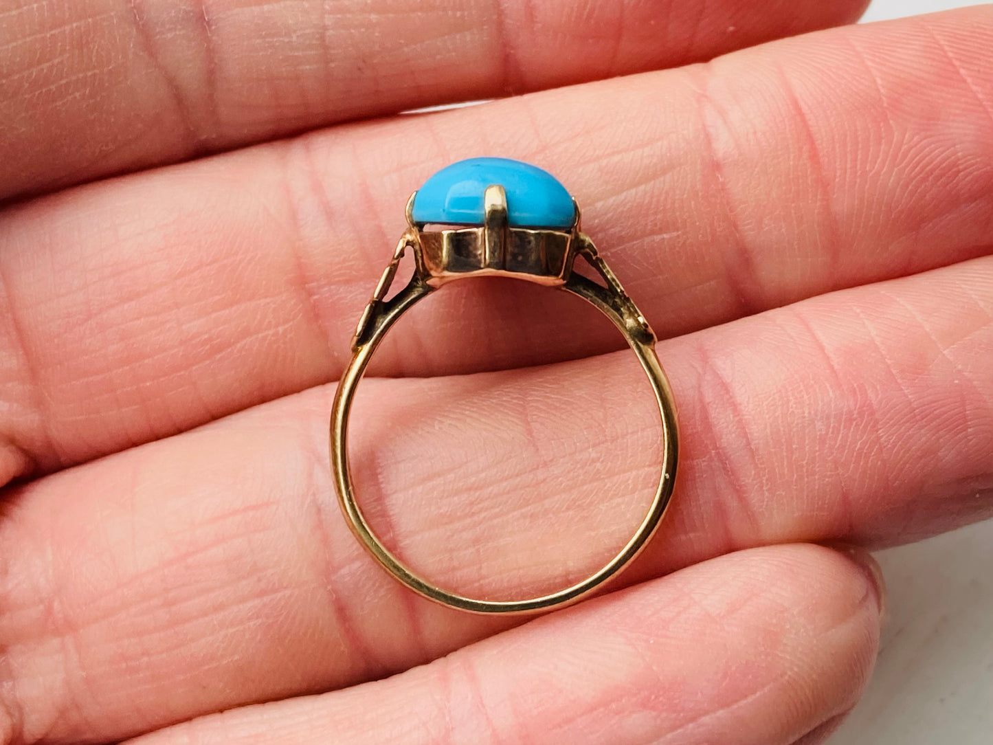 Vintage 9ct Gold Turquoise Ring