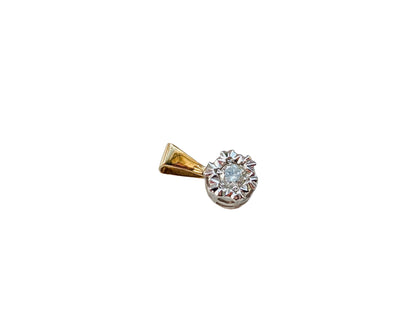 9ct Gold Diamond Solitaire Pendant