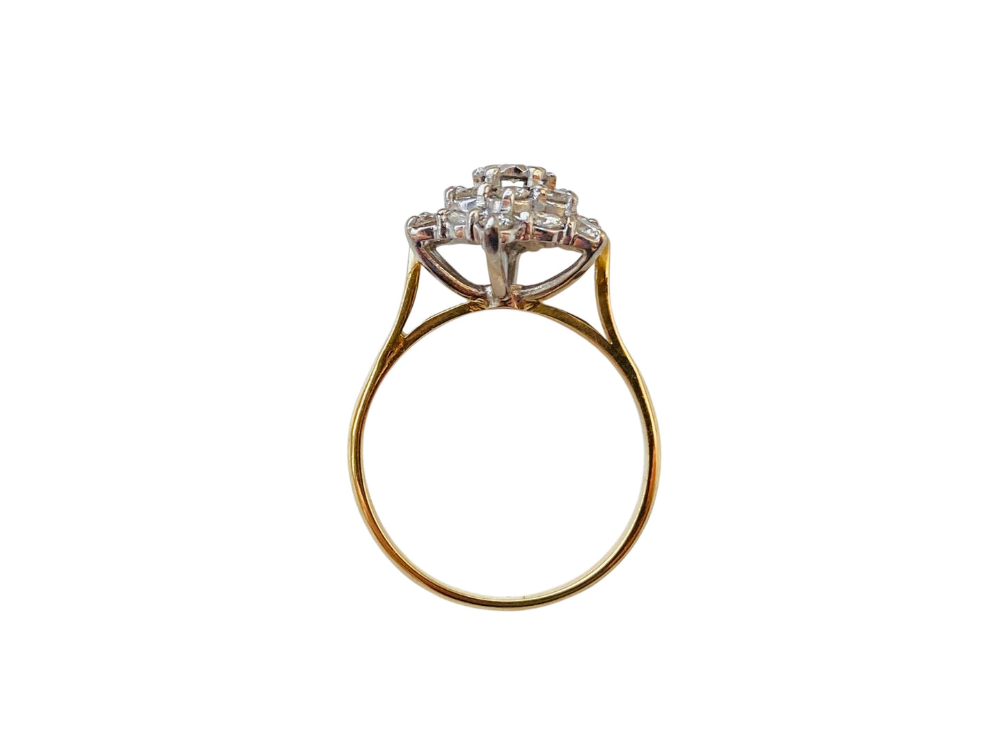 Vintage 18ct Gold Diamond Cluster Ring