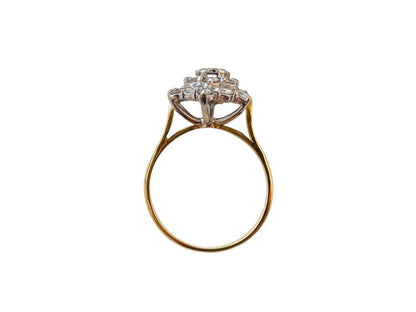 Vintage 18ct Gold Diamond Cluster Ring