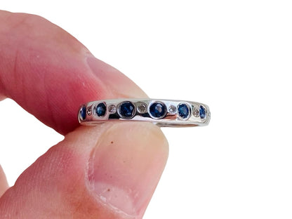 9ct Gold Sapphire & Diamond Ring