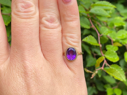 Vintage 9ct Gold Amethyst Ring