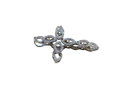 9ct Gold Diamond Cross Pendant
