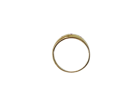 Vintage 9ct Gold Ruby Starburst Ring