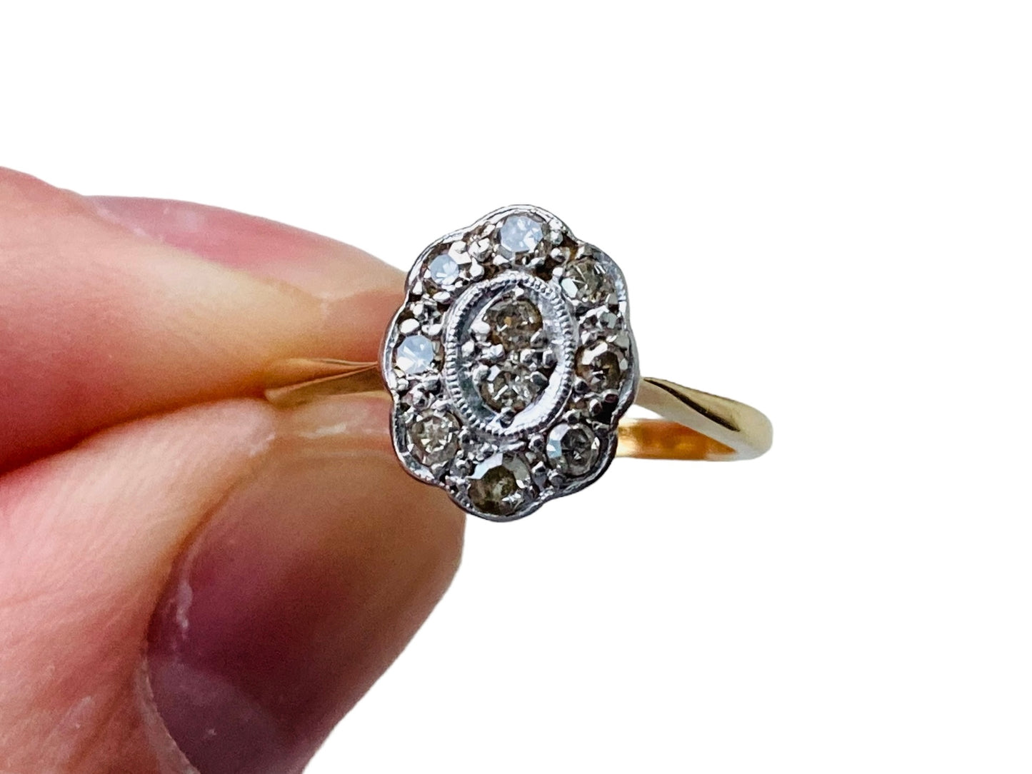 Antique 18ct Gold Diamond Ring