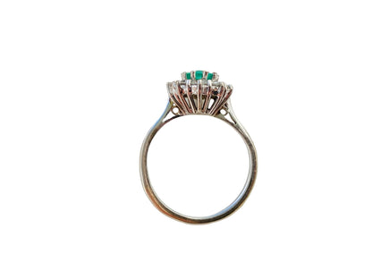 18ct Gold Emerald & Diamond Ring