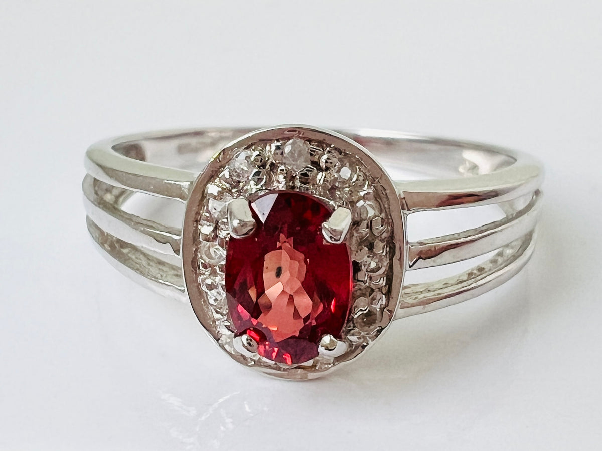 9ct Gold Ruby & Diamond Ring