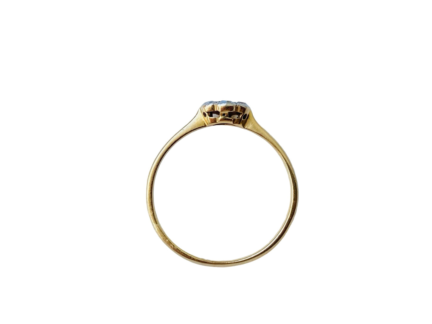 Antique 18ct Gold Diamond Daisy Ring
