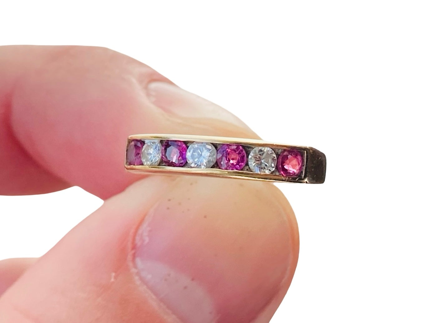 Vintage 9ct Gold Ruby & Diamond Ring