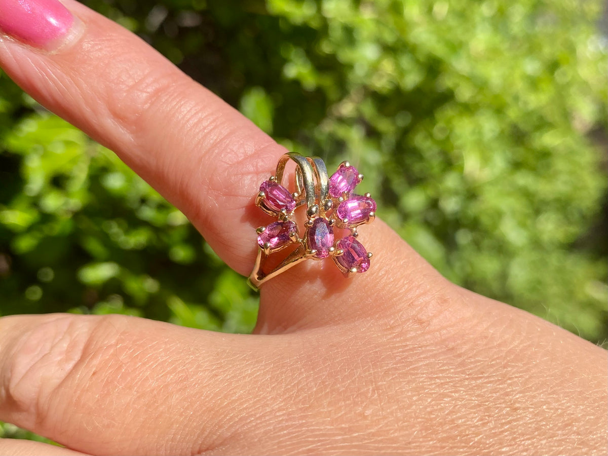 9ct Gold Tourmaline & Diamond Ring