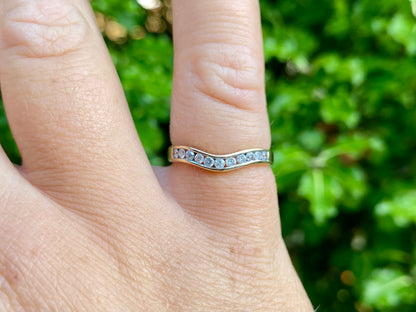 9ct Gold 0.25ct Diamond Wishbone Ring