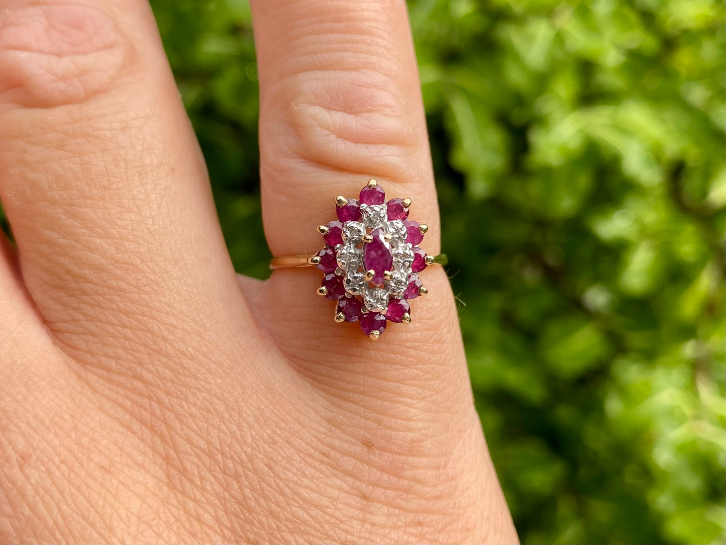 9ct Gold Ruby & Diamond Ring