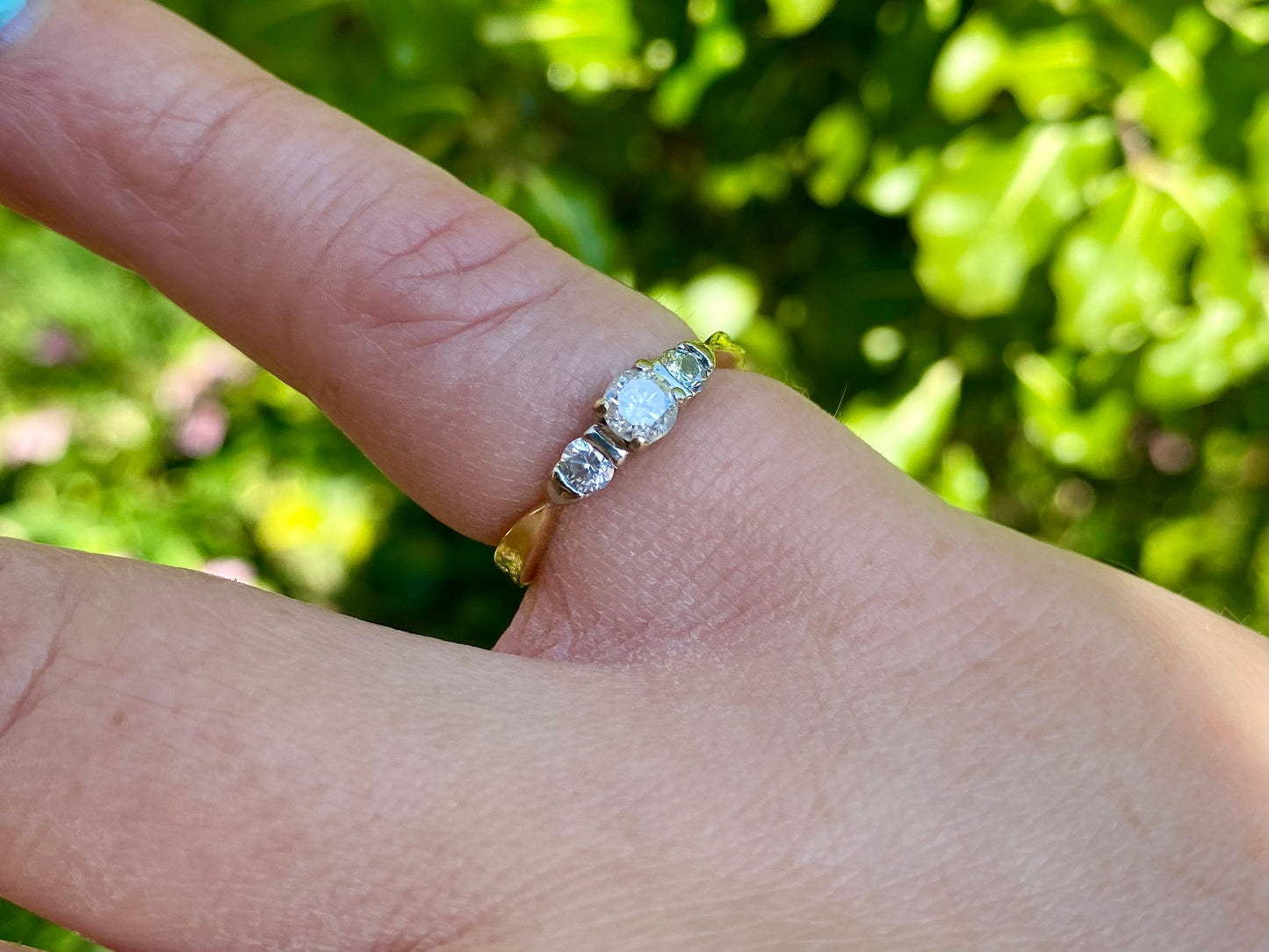 18ct Gold Three-Stone 0.50ct Diamond Ring