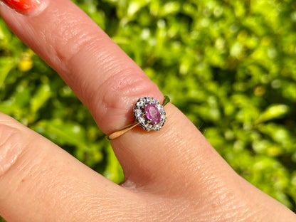 9ct Gold Ruby & Diamond Ring