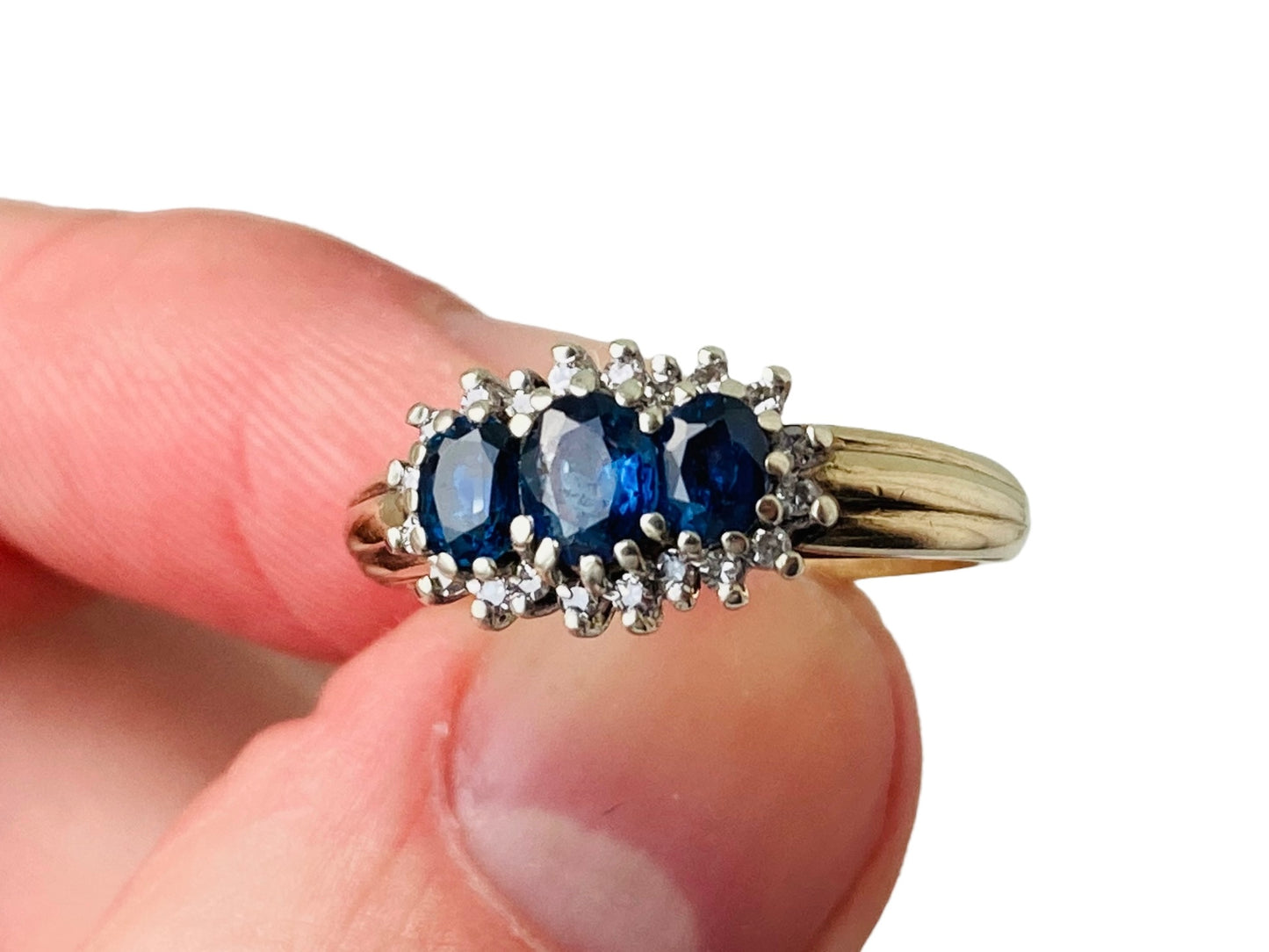 9ct Gold Sapphire & Diamond Ring
