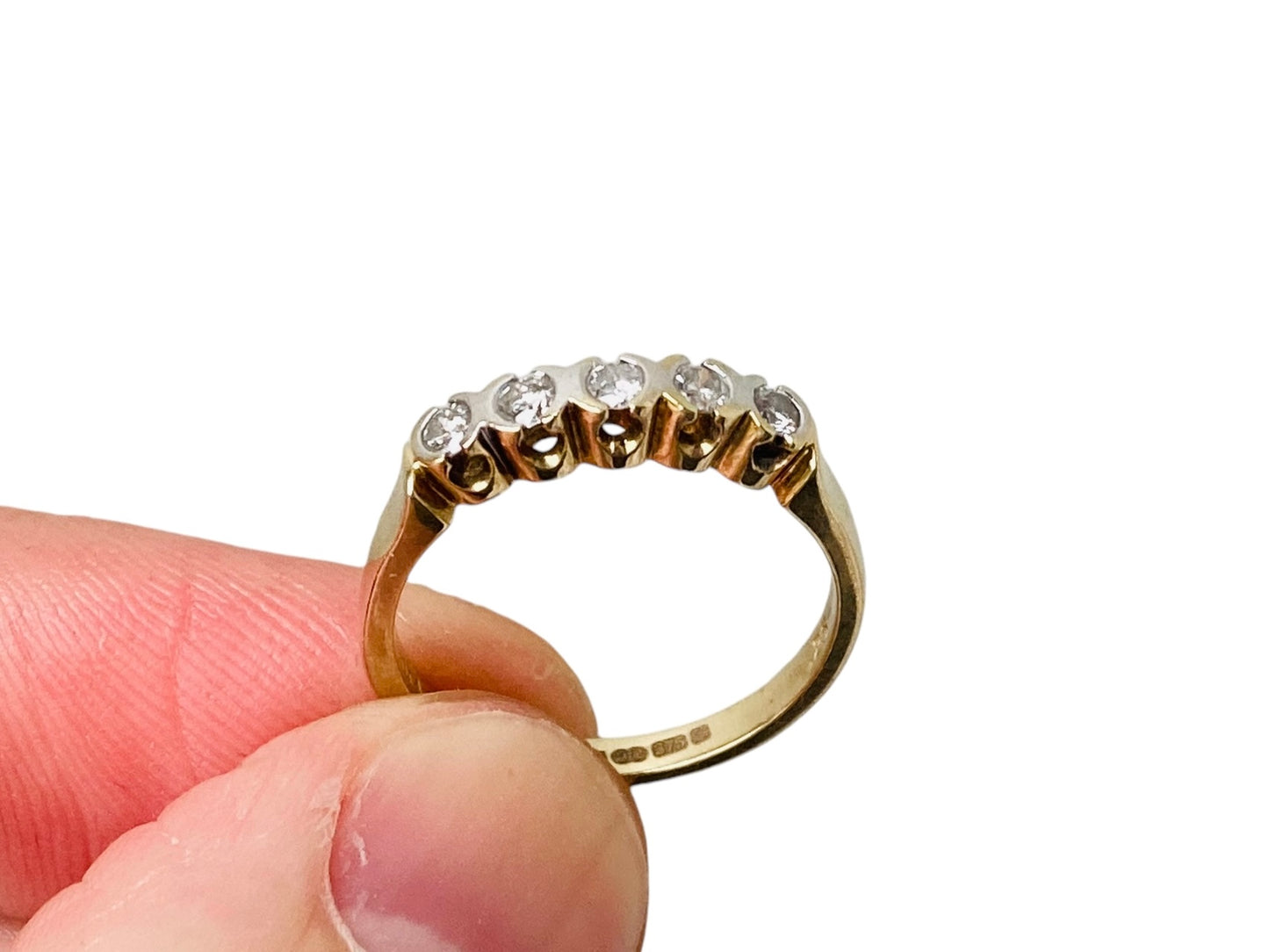 9ct Gold 0.25ct Diamond Five-Stone Ring