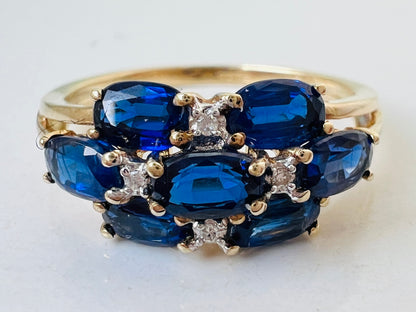 9ct Gold Kyanite & Diamond Ring