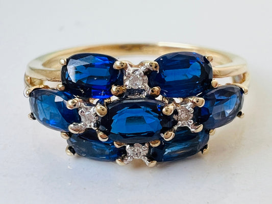 9ct Gold Kyanite & Diamond Ring