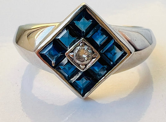 18ct Gold Sapphire & Diamond Ring