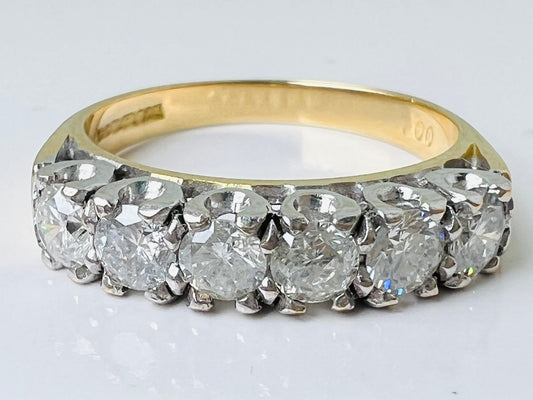 18ct Gold Seven-Stone 1.00ct Diamond Ring