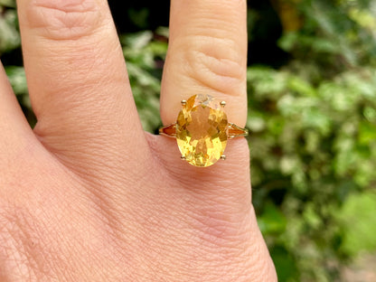 9ct Gold Citrine Ring