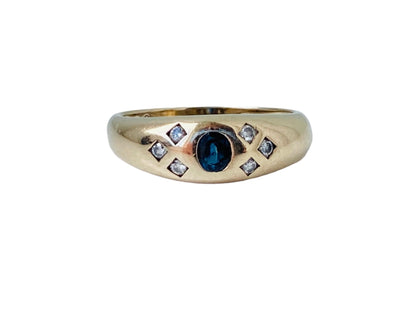 9ct Gold Sapphire & Diamond Ring