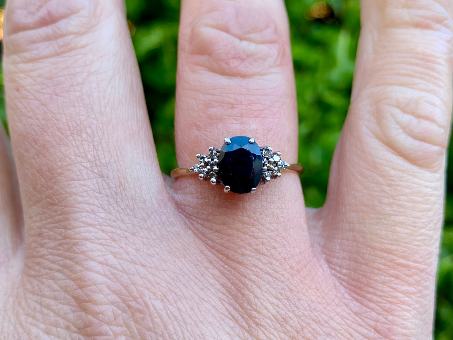 9ct Gold Sapphire & Diamond Ring