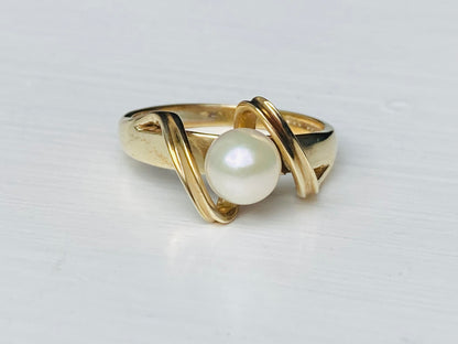 Vintage 9ct Gold Pearl Ring