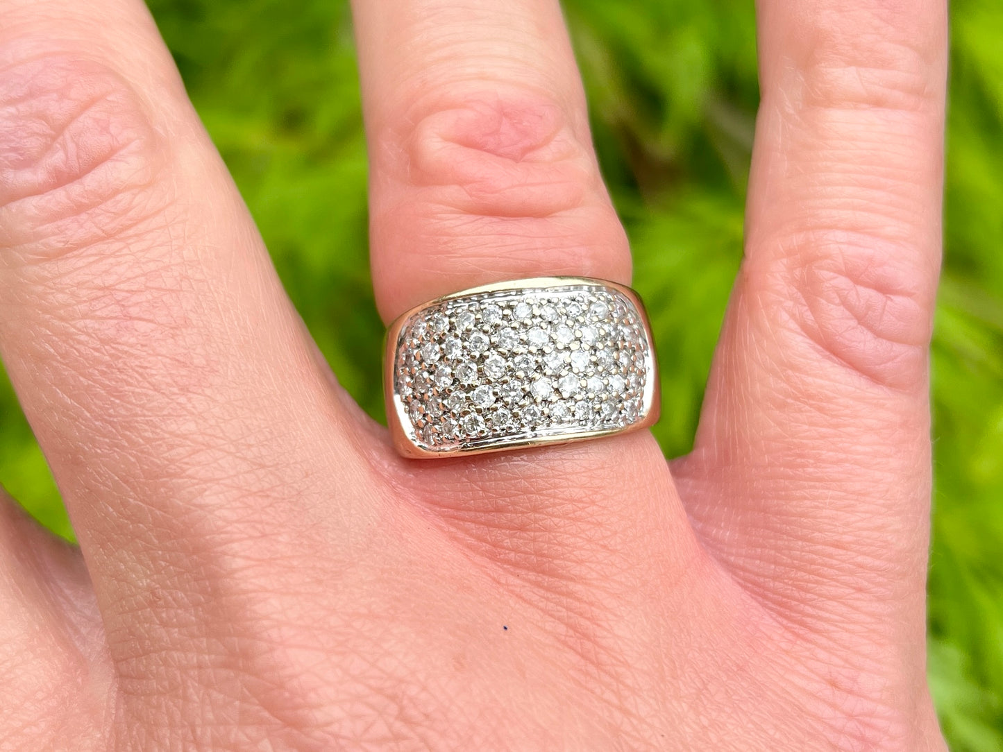 9ct Gold Diamond Pave Ring