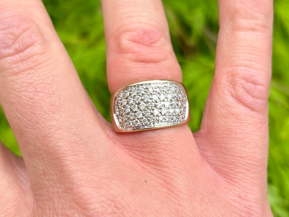 9ct Gold Diamond Pave Ring