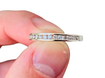 9ct Gold Diamond Band Stacking Ring