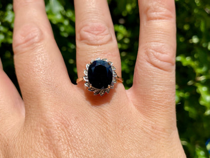 9ct Gold Sapphire & Diamond Ring