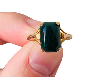 Antique 9ct Gold Bloodstone Ring