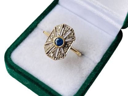 18ct Gold Sapphire & Diamond Ring