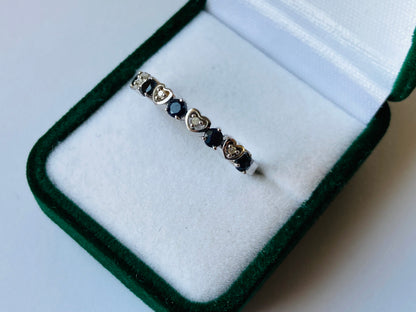 9ct Gold Sapphire & Diamond Ring