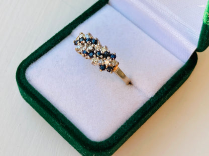 9ct Gold Sapphire & Diamond Ring