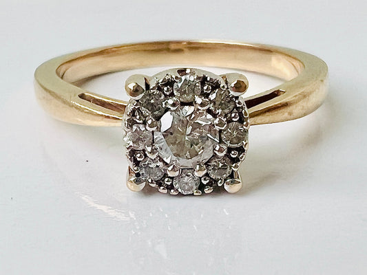 9ct Gold Diamond Ring